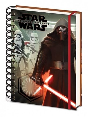Star Wars A5-ös keményborítós gumis spirálfüzet K.Ren+Rohamo.