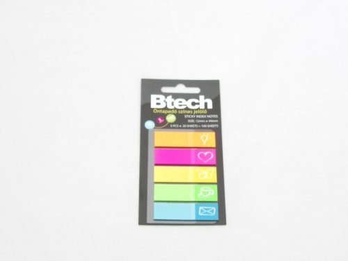 Btech öntapadó színes jelölő