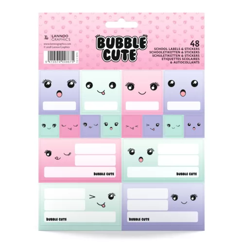 Bubble Cute füzetcímke és matrica