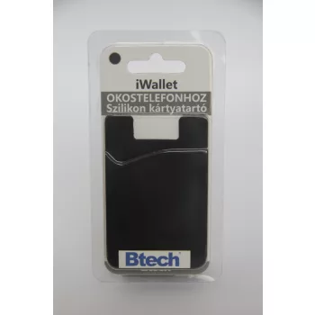 Btech iWallet fekete szilikon kártyatartó tok