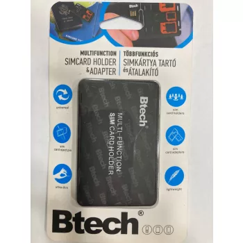 Btech BSH-8090 SIM kártya tartó és adapter, piros