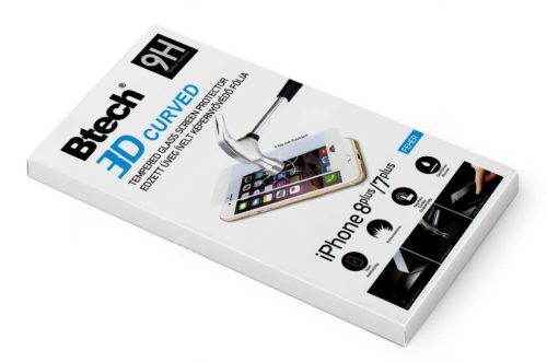 Iphone 7+/8+ 3D fehér kijelzővédő üvegfólia