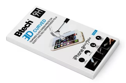 Iphone 7+/8+ 3D fehér kijelzővédő üvegfólia