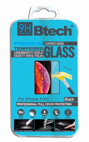 iPhone X/XS lekerekített kijelzővédő fólia