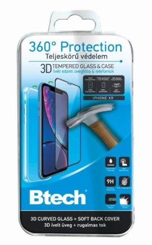 iPhone XR 360°-os Védelem 3D üvegfóliával
