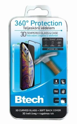 iPhone XS 360°-os Védelem 3D üvegfóliával