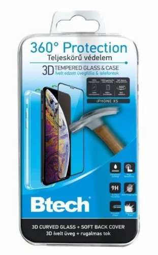 iPhone XS 360°-os Védelem 3D üvegfóliával