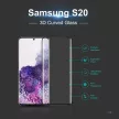 Samsung S20 3D ívelt képernyővédő fólia