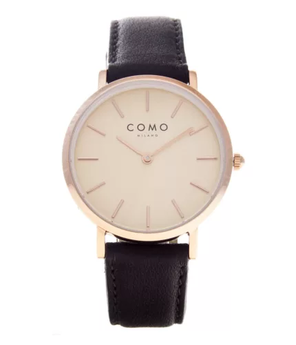 Como Milano Trendsetters női rosegold számlapos fekete színű karóra