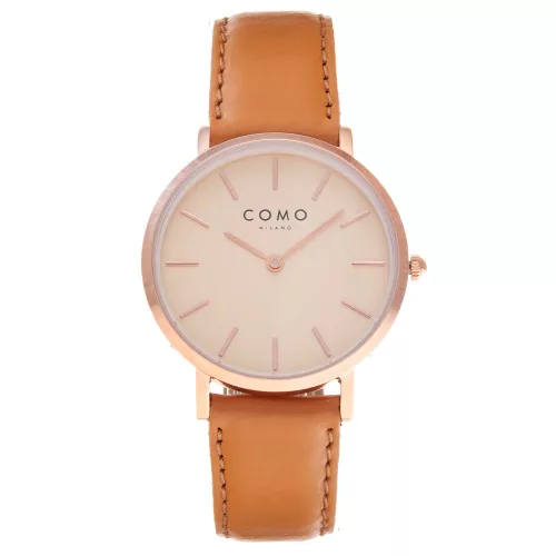 Como Milano Trendsetters női rosegold számlapos barna színű karóra