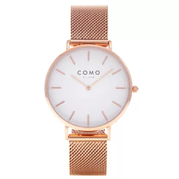 Como Milano Trendsetters női fehér számlapos rosegold színű karóra