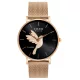 Como Milano Colibri női fekete számlapos rosegold színű karóra