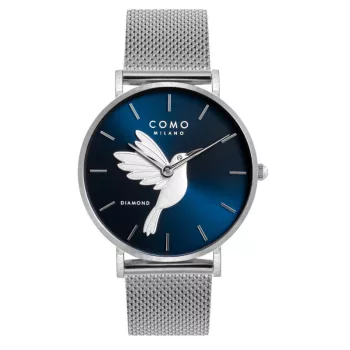 Como Milano Colibri női kék számlapos ezüst színű karóra