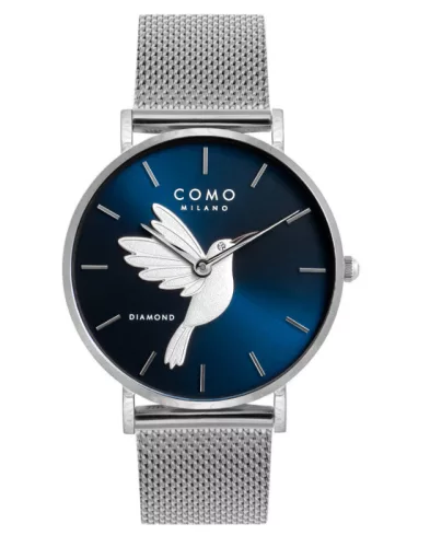 Como Milano Colibri női kék számlapos ezüst színű karóra
