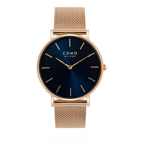 Como Milano Trendsetters női kék számlapos rosegold színű karóra