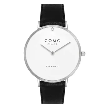 Como Milano Diamond női fehér számlapos fekete színű karóra
