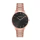 Como Milano New Casual női fekete számlapos rosegold színű karóra