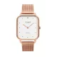 Como Milano Square női fehér számlapos rosegold színű karóra