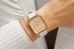 Como Milano Square női rosegold számlapos fehér színű karóra