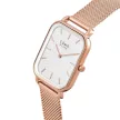 Como Milano Square női csillámos ezüst számlapos rosegold színű karóra