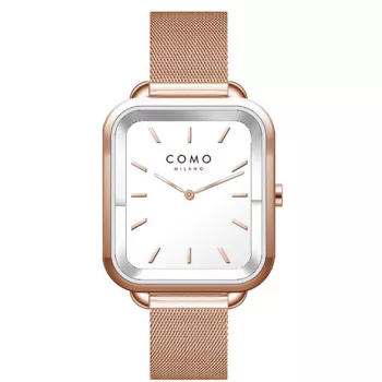 Como Milano Square női ezüst számlapos rosegold színű karóra
