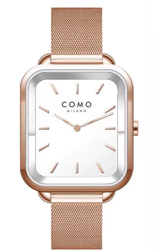 Como Milano Square női ezüst számlapos rosegold színű karóra
