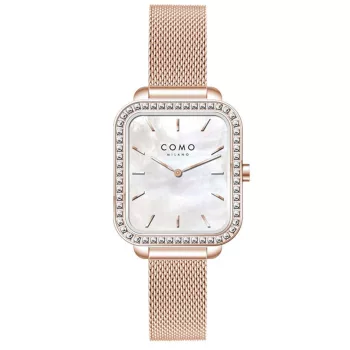Como Milano Square női gyöngyház fehér számlapos rosegold színű karóra