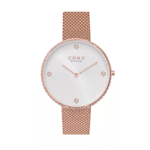 Como Milano Trendsetters női ezüst számlapos rosegold színű karóra