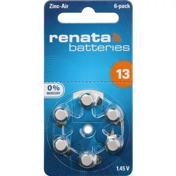 Renata ZA13 hallókészülék gombelem 6db/csomag