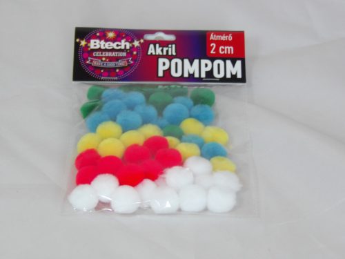 Btech akril pompom 60 db 2 cm