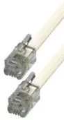 Btech 6P/4C T5-10/wh-10 méteres fehér telefon csatlakozókábel
